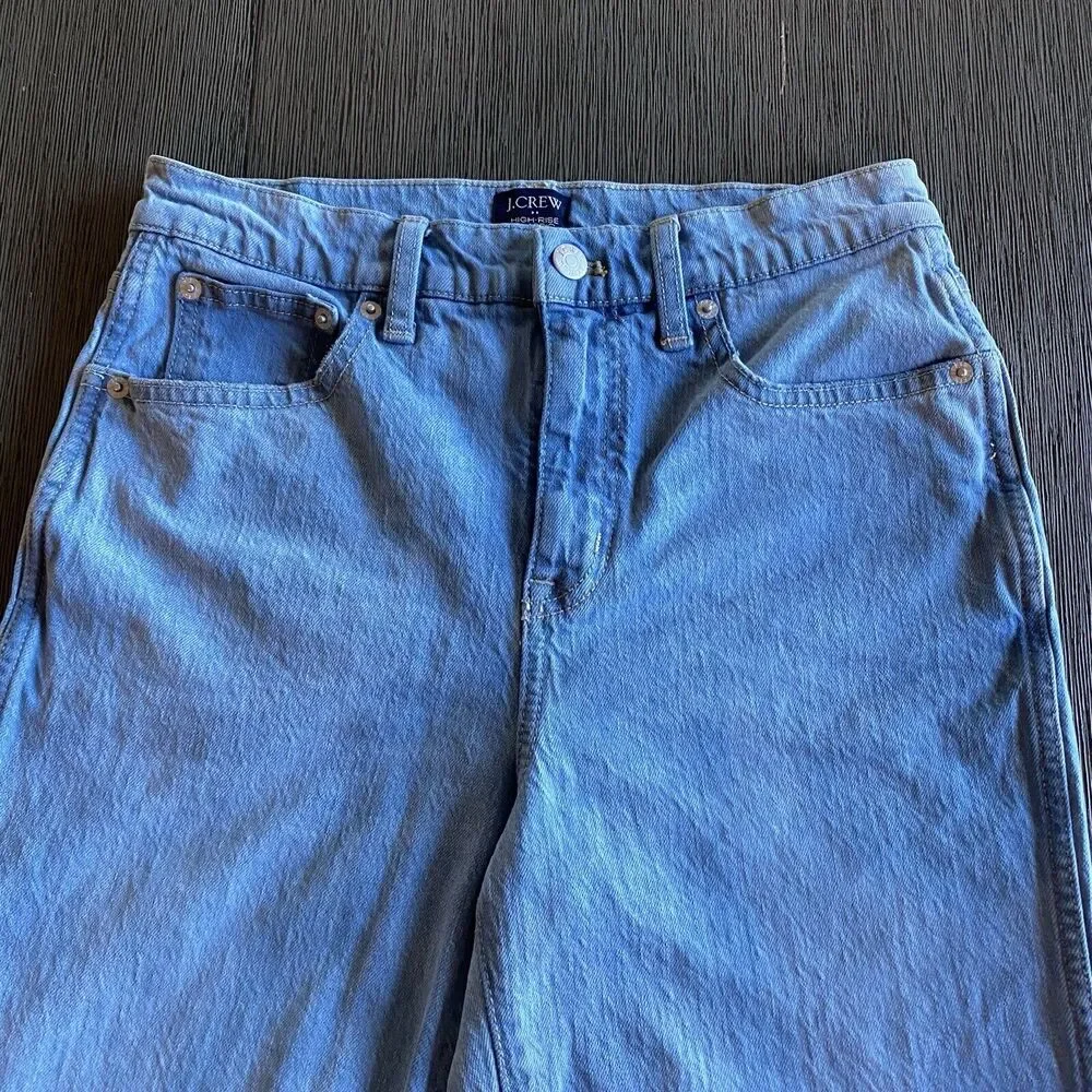 Women's‎ J.Crew High Rise Classic Vintage Straight Light Wash Jeans Size 26